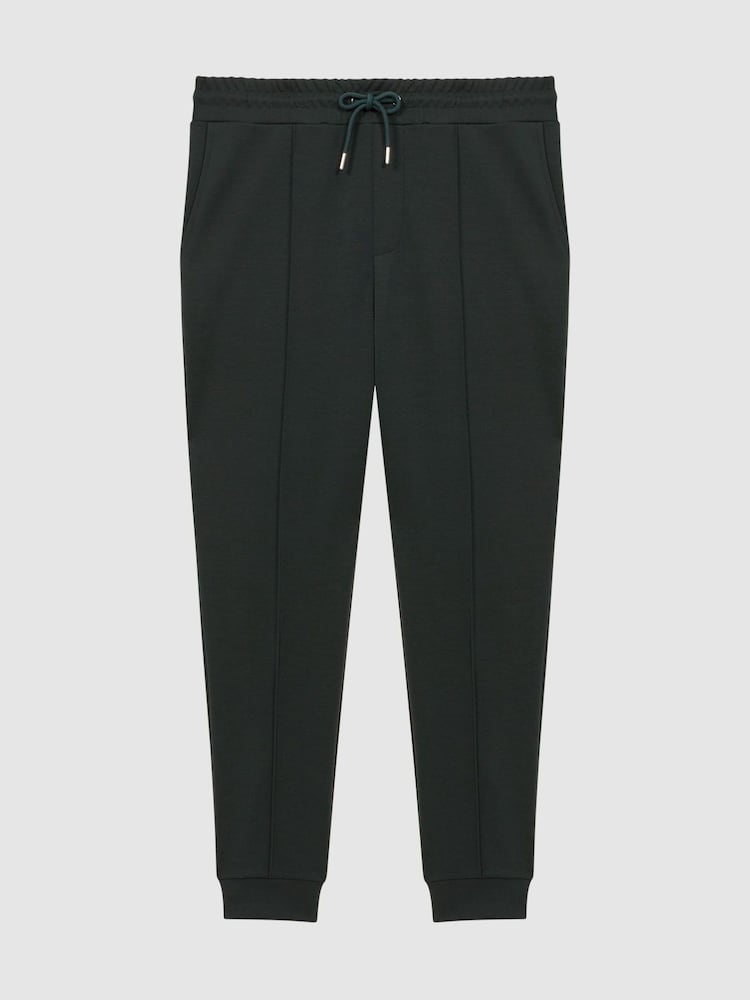 Reiss Emerald Premier Plain Interlock Jersey Drawstring Joggers - Image 2 of 4