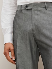 Light Grey Regular Fit Suit Trousers - Image 4 of 8