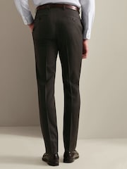 Brun - Charles Tyrwhitt Flannel Slim Fit Plain Suit Trousers - Bild 3 av 5