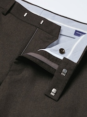 Brun - Charles Tyrwhitt Flannel Slim Fit Plain Suit Trousers - Bild 5 av 5