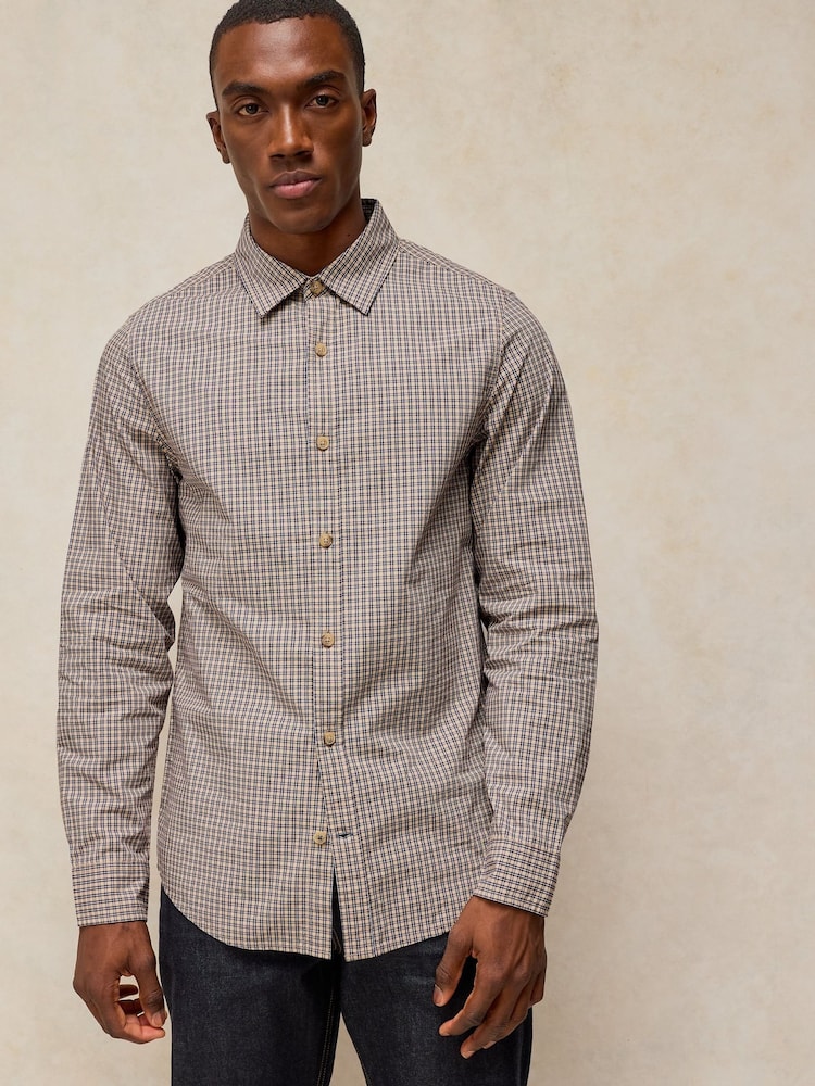 Natural - Camisa Oxford ajustada Bruton de White Stuff - Imagen 1 de 6