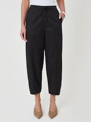 Threadbare Black Petite Curved Seam Barrel Leg Trousers - Image 2 of 5