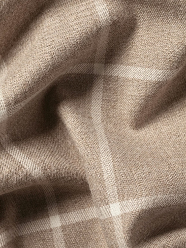 Dabisks tonis - Charles Tyrwhitt rūtainais, birstēts flaneļa krekls - Attēls 5 no 5