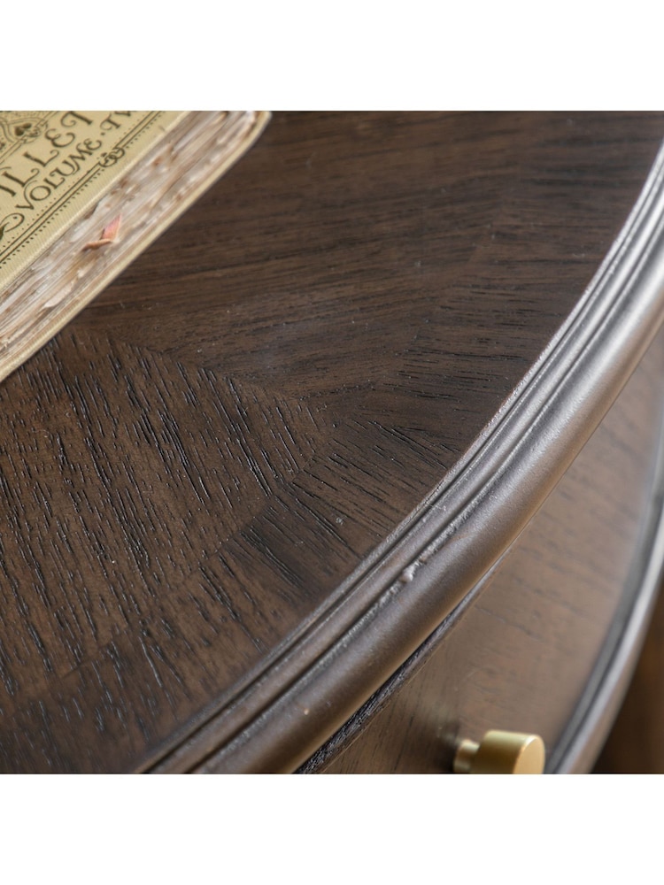 Gallery Home Brown Maddy Demi Lune Table - Image 2 of 8