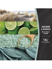 Woodwick Green Large Hourglass Scented Candle with Crackle Wick Seagrass - Image 4 of 4