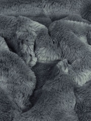 Riva Home Charcoal Empress Soft Faux Fur Throw - Image 4 of 4