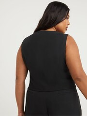 Simply Be Black Tailored Waistcoat - Image 3 of 4