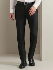 Charles Tyrwhitt Grey Twill Slim Fit Italian Luxury Suit Trousers - Image 1 of 5
