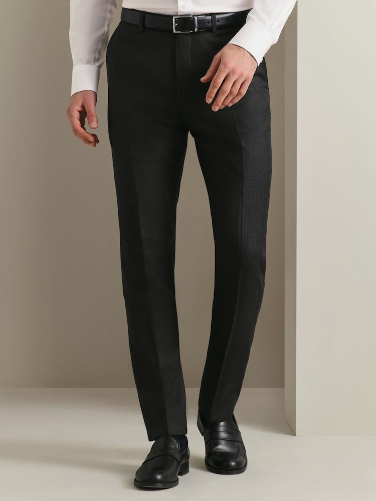 Charles Tyrwhitt Grey Twill Slim Fit Italian Luxury Suit Trousers - Image 1 of 5 Charles Tyrwhitt Grey Twill Slim Fit Italian Luxury Suit Trousers - Image 1 of 5