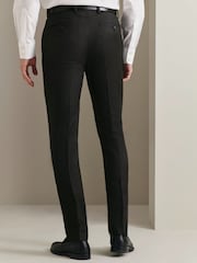 Charles Tyrwhitt Grey Twill Slim Fit Italian Luxury Suit Trousers - Image 4 of 5