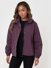Threadbare Purple Showerproof Funnel Neck Windbreaker - Image 1 of 5