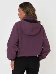 Threadbare Purple Showerproof Funnel Neck Windbreaker - Image 2 of 5