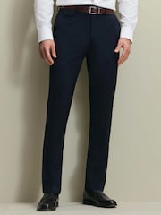 Azul marino - Pantalones de lana de alto rendimiento de corte ajustado de Charles Tyrwhitt - Imagen 1 de 6