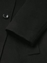 Charles Tyrwhitt Black Pure Wool Funnel Neck Overcoat - Image 5 of 6