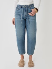 Threadbare Blue Petite Barrel Leg Jeans - Image 3 of 5