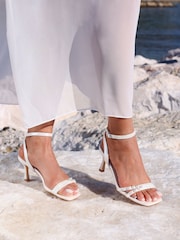 Linzi Ivory Bridal Adelaide Pearl Embellished Block Heels - Image 1 of 5
