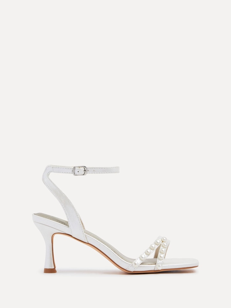 Linzi Ivory Bridal Adelaide Pearl Embellished Block Heels - Image 2 of 5