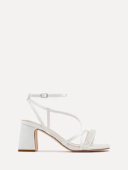 Linzi Ivory Bridal Maisie Strappy Heeled Sandals With Embellished Pearl Strap - Image 2 of 5
