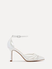 Linzi Ivory Bridal Rosalind Mesh Court Heels With Ankle Strap - Image 2 of 5