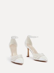 Linzi Ivory Bridal Rosalind Mesh Court Heels With Ankle Strap - Image 3 of 5