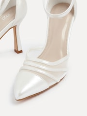 Linzi Ivory Bridal Rosalind Mesh Court Heels With Ankle Strap - Image 4 of 5