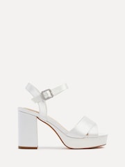 Linzi Ivory Bridal Perola Cross-Over Strappy Platform Sandals - Image 2 of 5