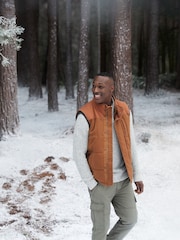 FatFace Brown Canvas Gilet - Image 1 of 7