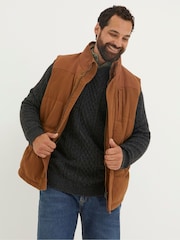 FatFace Brown Canvas Gilet - Image 4 of 7