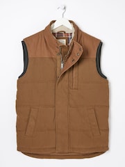 FatFace Brown Canvas Gilet - Image 7 of 7