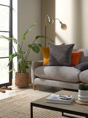 Charcoal Grey 59 x 59cm Soft Velour Cushion - Image 2 of 7