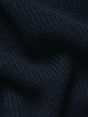 כחול כהה - Charles Tyrwhitt סוודר מצמר מרינו עבה עם רוכסן בצווארון - תמונה 4 מתוך 5