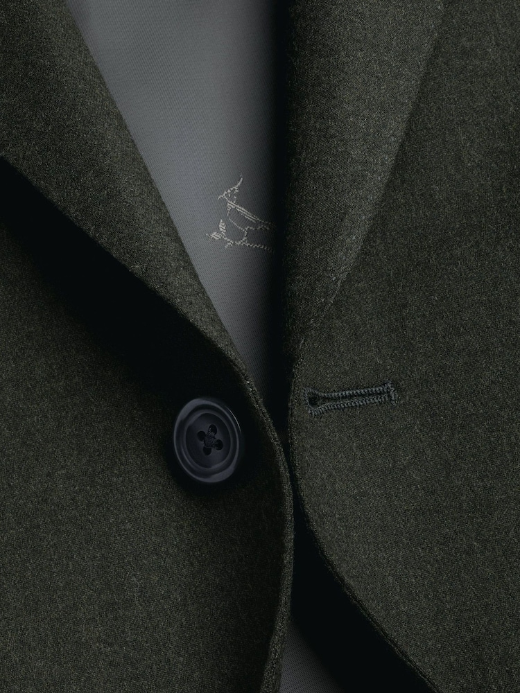 Charles Tyrwhitt Green Mocha Flannel Slim Fit Plain Suit Jacket - Image 6 of 6 Charles Tyrwhitt Green Mocha Flannel Slim Fit Plain Suit Jacket - Image 6 of 6