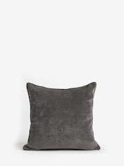 Charcoal Grey 45 x 45cm Soft Velour Cushion - Image 4 of 5