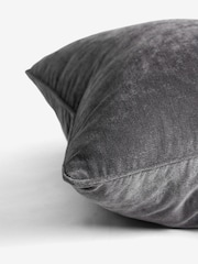 Charcoal Grey 45 x 45cm Soft Velour Cushion - Image 7 of 9