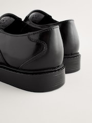 Black Square Toe School Leather Loafers - Image 4 of 6