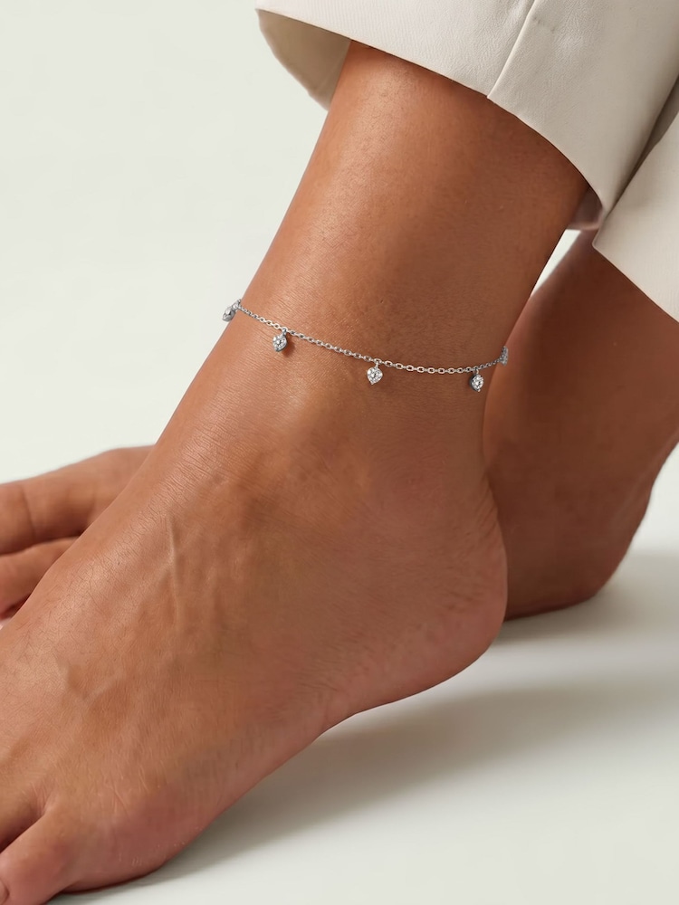 The Diamond Store White The Anklet 0.50ct Round Cut Lab Diamond in Sterling Silver - Image 10 of 10 The Diamond Store White The Anklet 0.50ct Round Cut Lab Diamond in Sterling Silver - Image 10 of 10