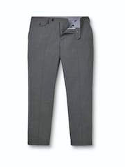 Gris - Pantalones de lana de alto rendimiento de corte ajustado de Charles Tyrwhitt - Imagen 5 de 6
