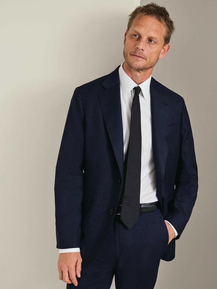 Синий - Charles Tyrwhitt Birdseye слим фит Итальянский роскошный пиджачный костюм куртка - Изображение 1 7