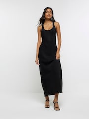 River Island Black Midaxi Slip Dress - Image 2 of 7