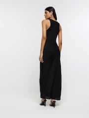 River Island Black Midaxi Slip Dress - Image 3 of 7