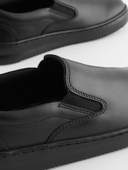Schwarz - Slip-On-Lederschuhe für die Schule - Bild 4 von 7
