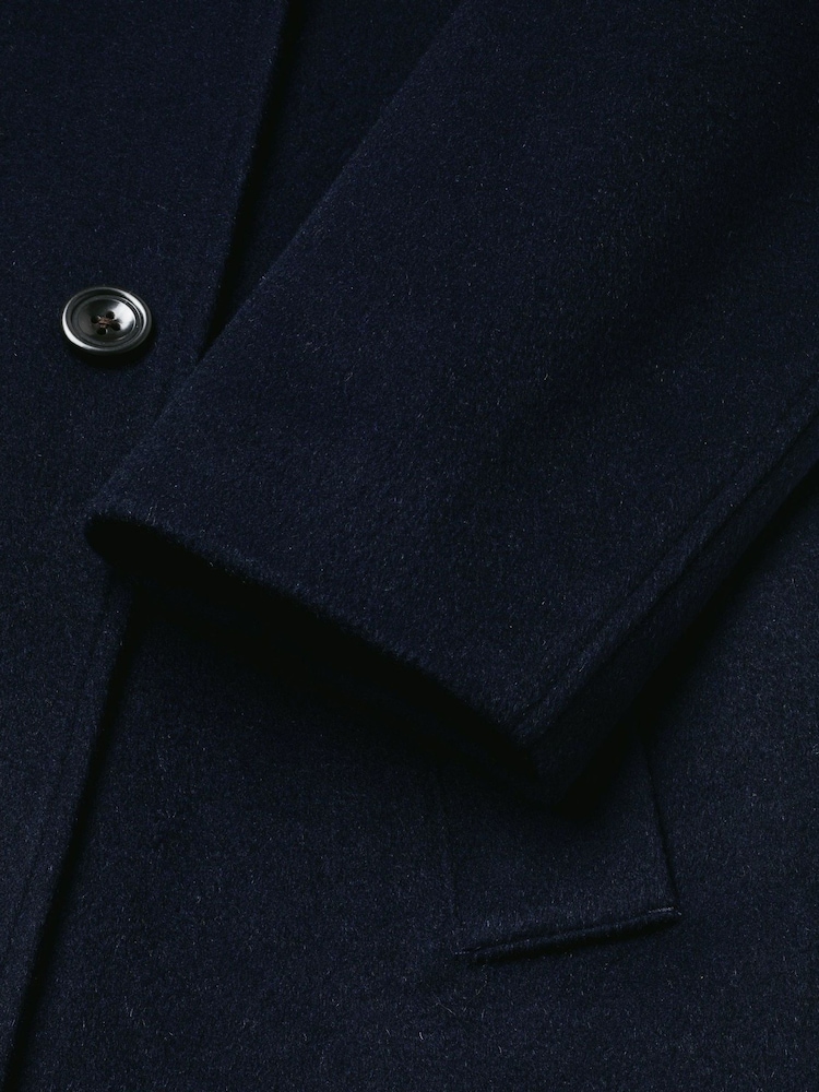 Mornarica Plavo - Charles Tyrwhitt Pure Vuna Visoki okovratnik Kaput - Slika 6 od 6 Mornarica Plavo - Charles Tyrwhitt Pure Vuna Visoki okovratnik Kaput - Slika 6 od 6
