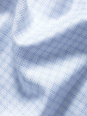 Gaiši zils - Charles Tyrwhitt negludināms, elastīgs, Trafalgar Weave auduma krekls ar izgriezumu, pieguļošs piegriezums - Attēls 6 no 6