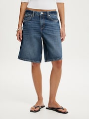 Cotton On White Baggy Denim Shorts - Image 1 of 1