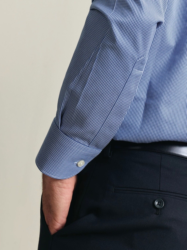 Charles Tyrwhitt Blue Non-Iron Twill Button-Down Slim Fit Shirt - Image 2 of 6 Charles Tyrwhitt Blue Non-Iron Twill Button-Down Slim Fit Shirt - Image 2 of 6