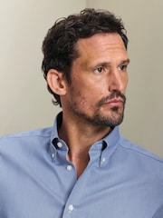 Charles Tyrwhitt Blue Non-Iron Twill Button-Down Slim Fit Shirt - Image 3 of 6