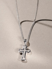 The Diamond Store White 0.15ct Lab Grown Diamond Cross Pendant Necklace in Sterling Silver - Image 4 of 8