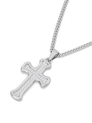 The Diamond Store White 0.15ct Lab Grown Diamond Cross Pendant Necklace in Sterling Silver - Image 7 of 8