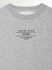 ANINE BING Grey Miles Sweatshirt Studio In Heather - Image 4 of 4