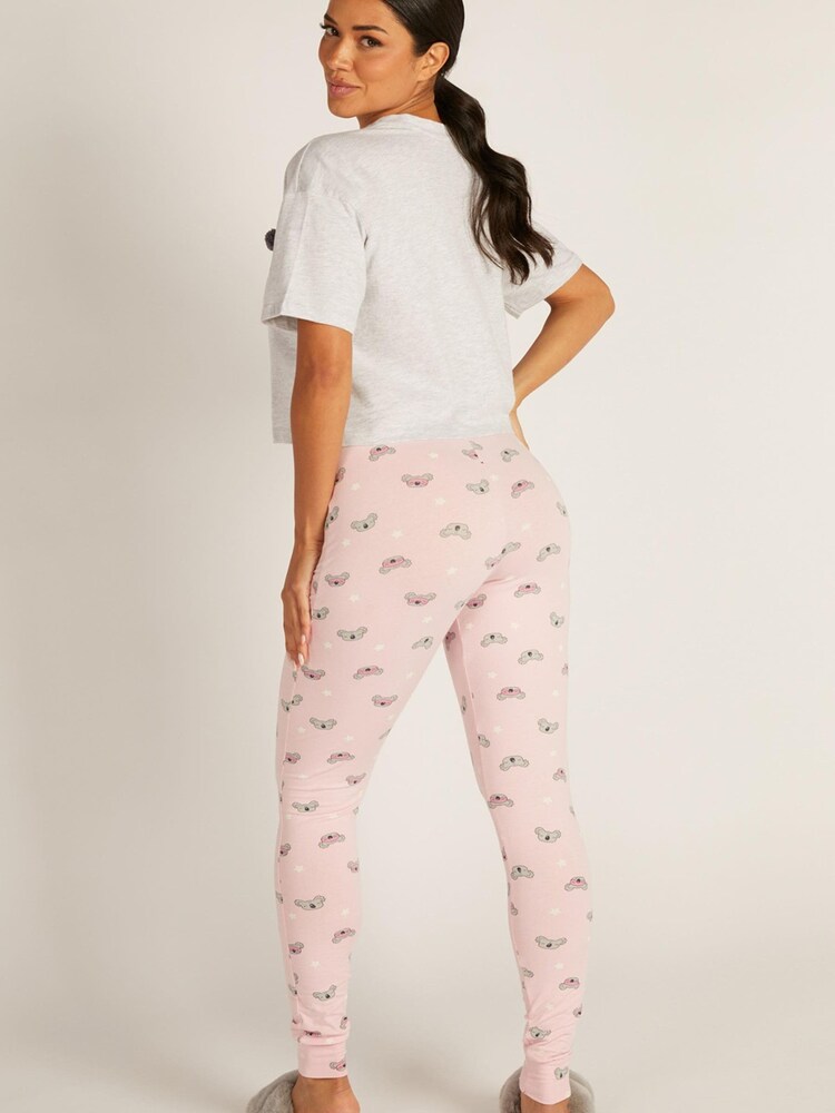 Boux Avenue Grey Marl Peekaboo Koala T-Shirt & Leggings Pyjama Set - Image 4 of 4